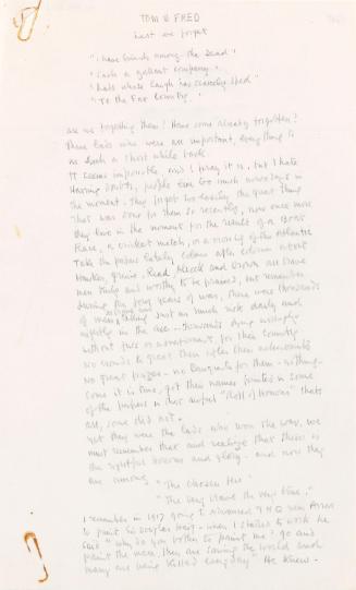 In remembrance of Tom & Fred, 1919: Page 1