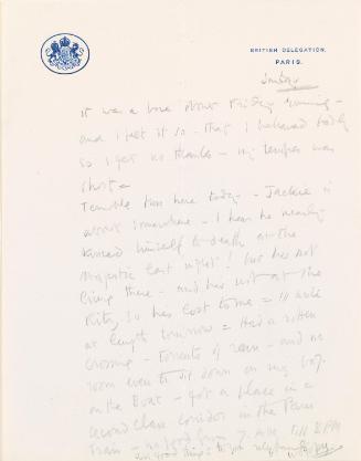 Letter from William Orpen to Mrs St George