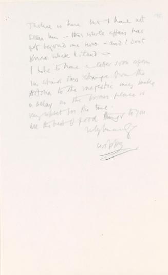 Letter from William Orpen to Mrs St George: Page 2
