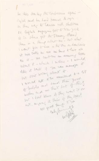 Letter from William Orpen to Mrs St George: Page 2