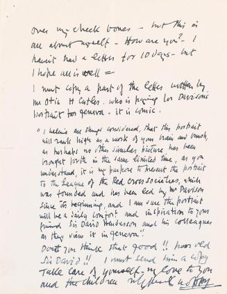 Letter from William Orpen to Mrs St George: Page 2