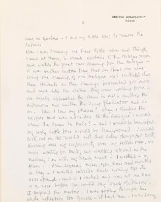 Letter from William Orpen to Mrs St George: Page 2