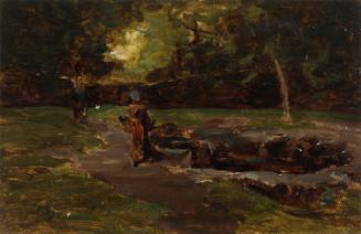 A Wooded Landscape, Moonlight Effect