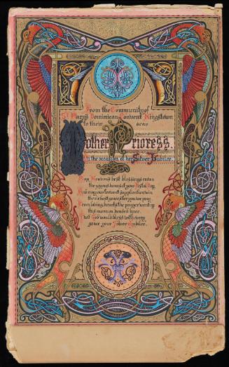 Illuminated Poem for Mother Prioress on her Silver Jubilee