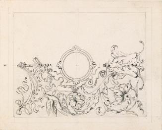 Stylised Foliage into one Side of Pattern