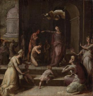 Saint Ansanus of Siena Baptising the People