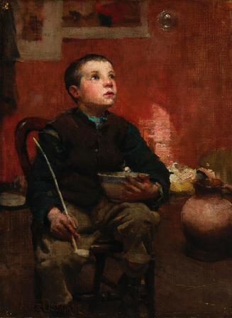 A Boy Blowing Bubbles