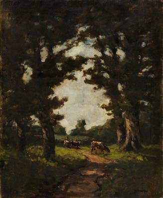 Cows with a Herd under Trees