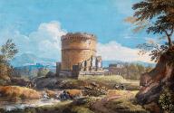 The Tomb-temple of Romulus on the Appian Way, near Rome