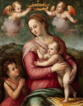 The Coronation of the Virgin with the Christ Child and Saint John the Baptist