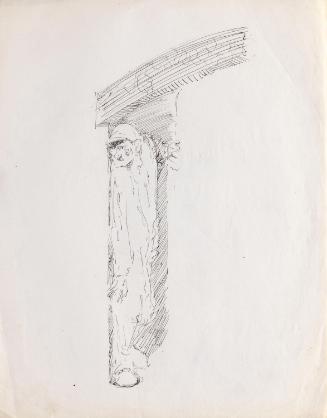 A Man Sheltering by a Doorpost