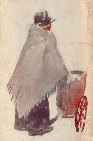 An Elderly Woman Pushing a Trolley