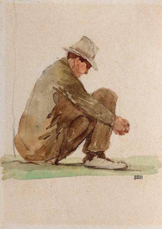 A Man Seated on the Ground