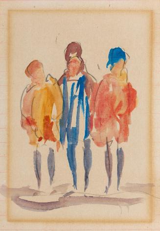 Three Figures Strolling