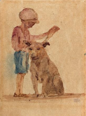A Small Boy with his Dog