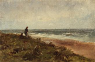 A Strand with an Old Man and a Seated Figure