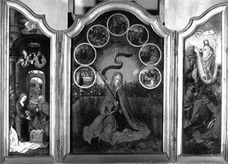 Triptych with the Virgin of the Seven Sorrows (centre), Nativity (left) and Resurrection (right)