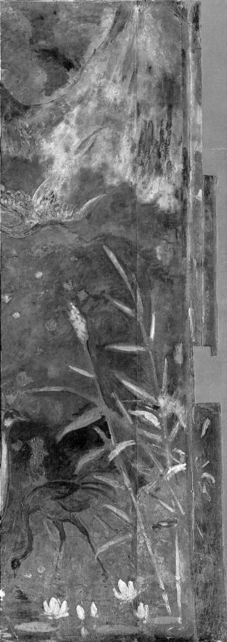 A Female with Child by a Pool of Orchids