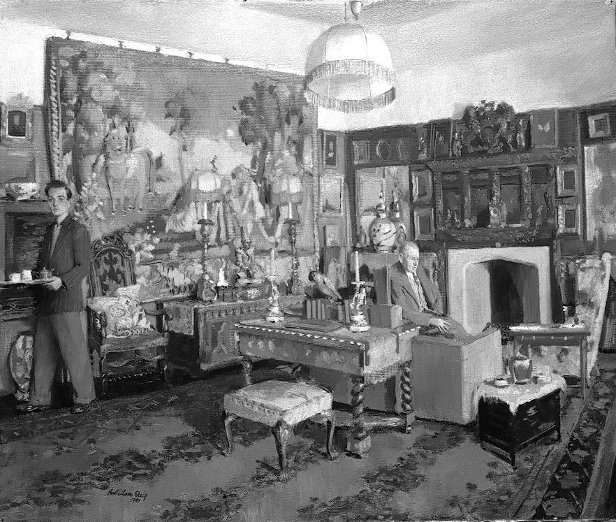Interior of a Sitting Room with Guillamore O'Grady (b.1877), Dublin Herald