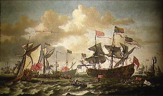 The Royal Visit to the Fleet in the Thames Estuary, 6 June 1672