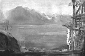 A View of Lake Leman from above Montreux